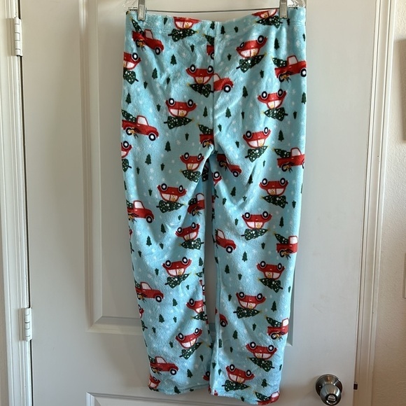 NWT super soft NYC Underground plush lounge pants size L with cute Xmas print - Picture 2 of 7